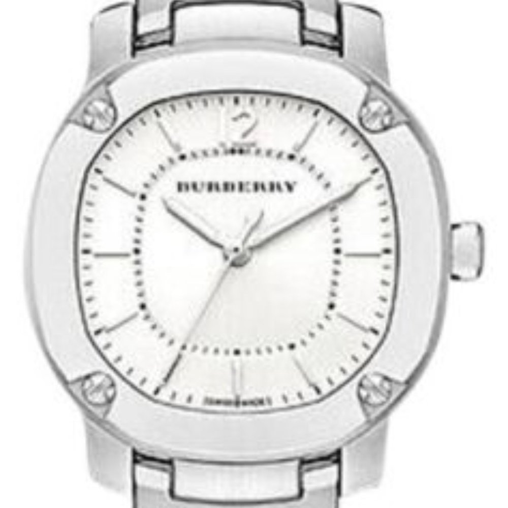 $1295 MSRP~ Burberry Silver Women's The Britain Bby1703 Watch- RARE- DESC.